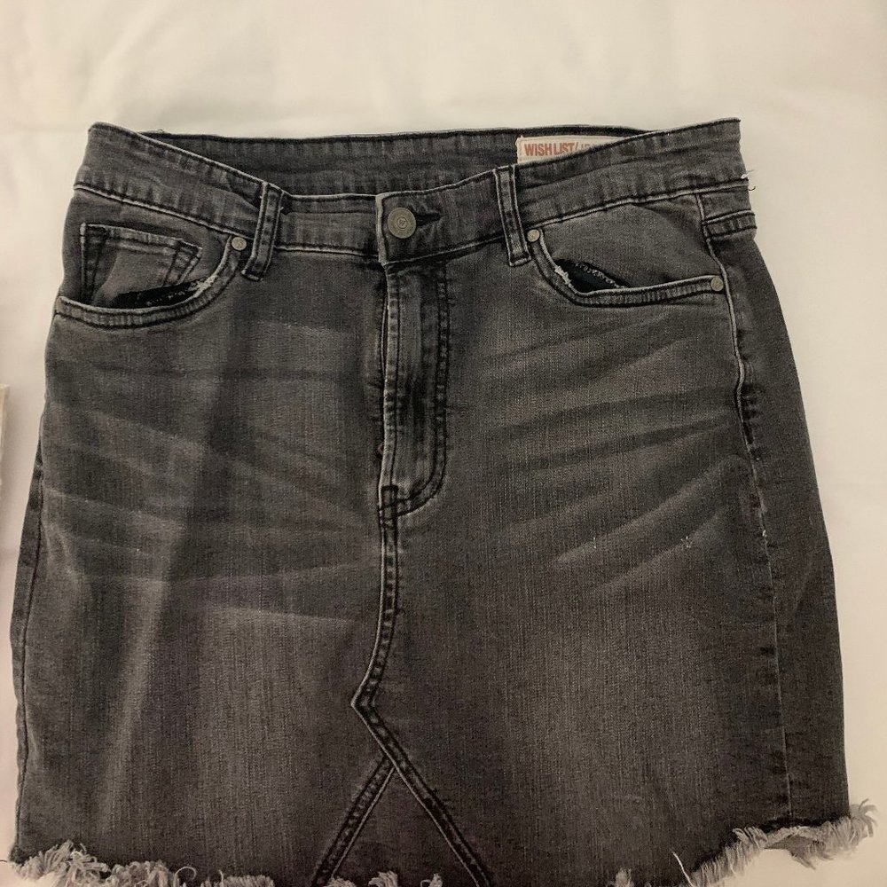Black Denim Skirt